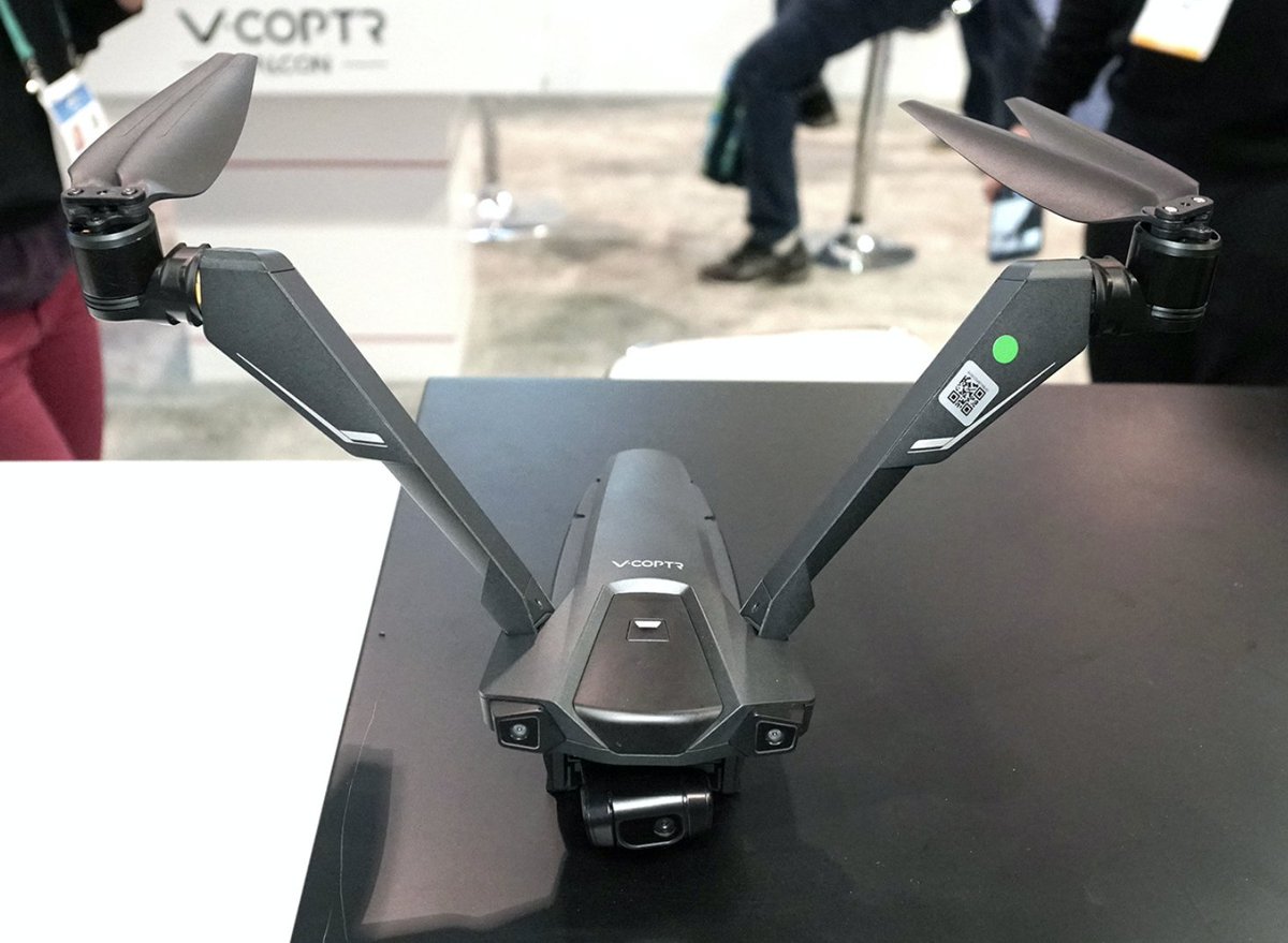 av3aerovisual's tweet photo. Conoce el nuevo #VCoptr Falcon. Uno de los #drones que más destaco en el #CES2020 #LasVegas 👉👉https://t.co/o936qmJQRv https://t.co/Ms5NE0ehPd