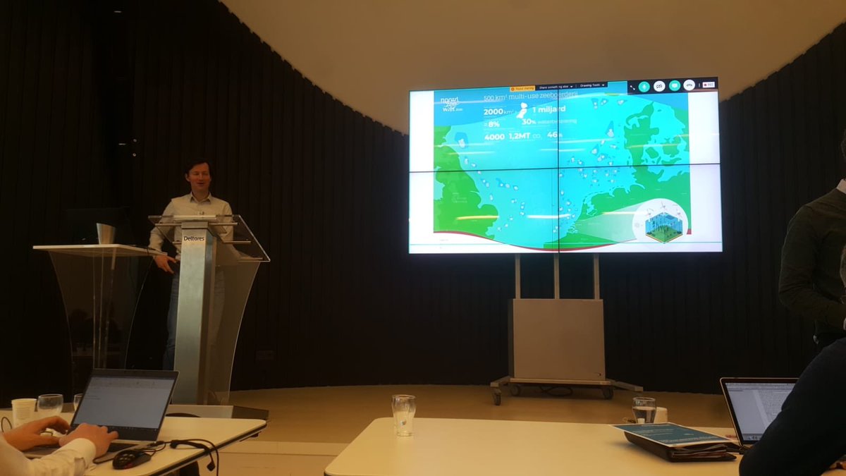 NorthSeaFarmers's tweet photo. Our @BrouwersEef at @H2020United on the #multiuse seaweed mission of #Dutch seaweed sector 🥳 #seathesolution #northseafarmers #500km2 #multiuseseafarm https://t.co/ipapdxLKZZ