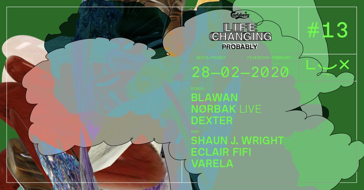 luxfragil's tweet photo. A #LifeChangingProbably 13 está aí à porta. Desta vez recebemos o prodígio Blawan, Nørbak em formato live e Dexter na Disco, e no Bar Shaun J. Wright, Eclair Fifi e Varela.
28 Fevereiro com a Carlsberg https://t.co/mkQpU35RBz