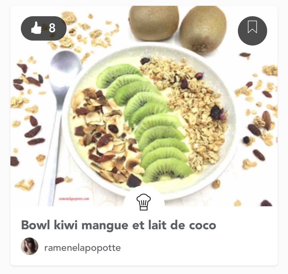 RameneLaPopotte's tweet photo. Ma #recette de #bowl #kiwi #mangue et lait de #coco à la une de #FoodReporter.
Belle soirée 😊
https://t.co/WVYnaDSXyl https://t.co/ENRiAXB4JY