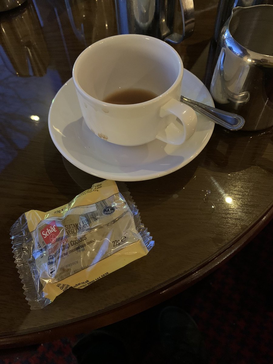 Mairebc's tweet photo. It’s nice when a place has a stock of #glutenfree @Schar_UK biscuits to have with your coffee. #NotLeftOut #coeliac https://t.co/6OGYXzDPU9