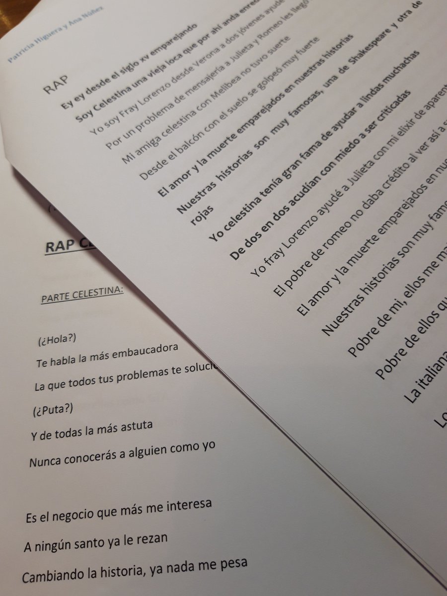 Ros_fb's tweet photo. Algunos de los Rap entre #Celestina y #FrayLorenzo que han elaborado mis alumnos.

#RomeoYJulieta #LaCelestina 
#clásicosentrecruzados 

#literaturauniversal https://t.co/BijFyZiHiN