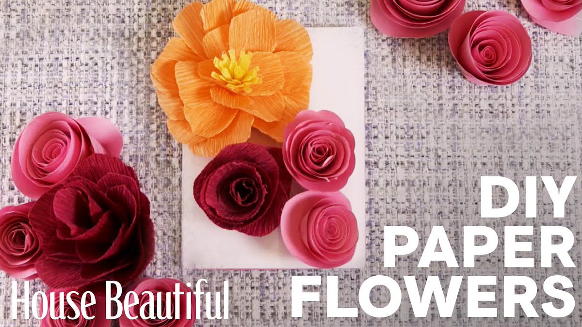 How to DIY Gorgeous Paper Flowers That Will Bloom All Year Long | House Beautiful youtube.com/watch?v=0t8RQd…