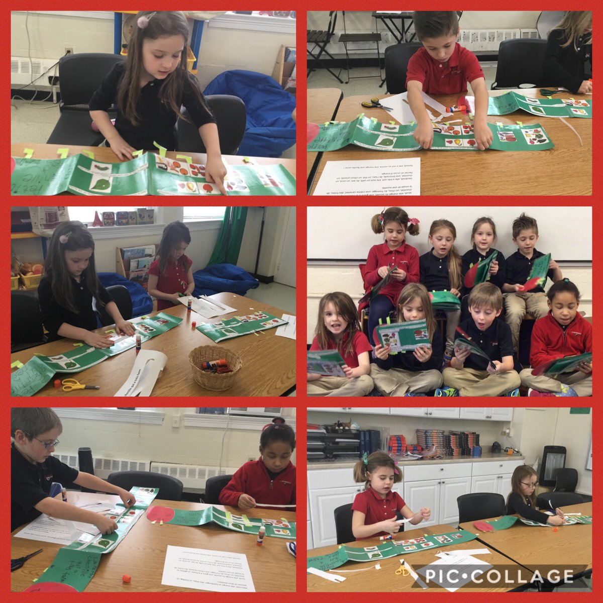 1st graders completed their booklets by matching the words with the corresponding pictures. They proudly read "La petite chenille ..."aloud! #congressionalschool #langchat #frenchteachers #AATFrench youtu.be/hv0Rw129tX4