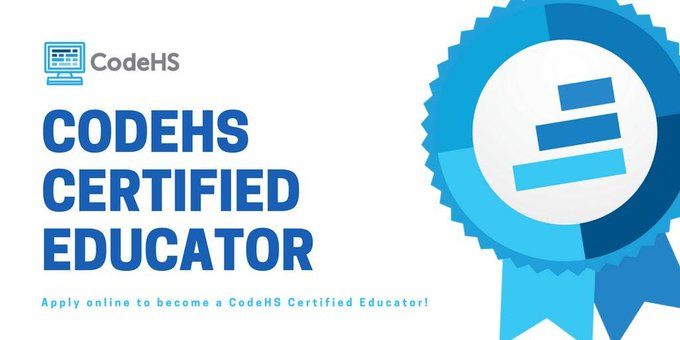 CodeHS's tweet photo. New Year, New Goals! Join a growing community of CodeHS Certified Educators. Apply online at https://t.co/YmeA8MqH31 #ReadWriteCode #CSTA #CSTA2019 #CodeHSCertifiedEducator https://t.co/sgMO5tTrQ4