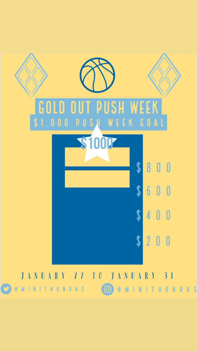 In just two days, we exceeded our $500 Push Week Goal! So, we are DOUBLING our goal! Help us reach our new $1000 goal for the week!