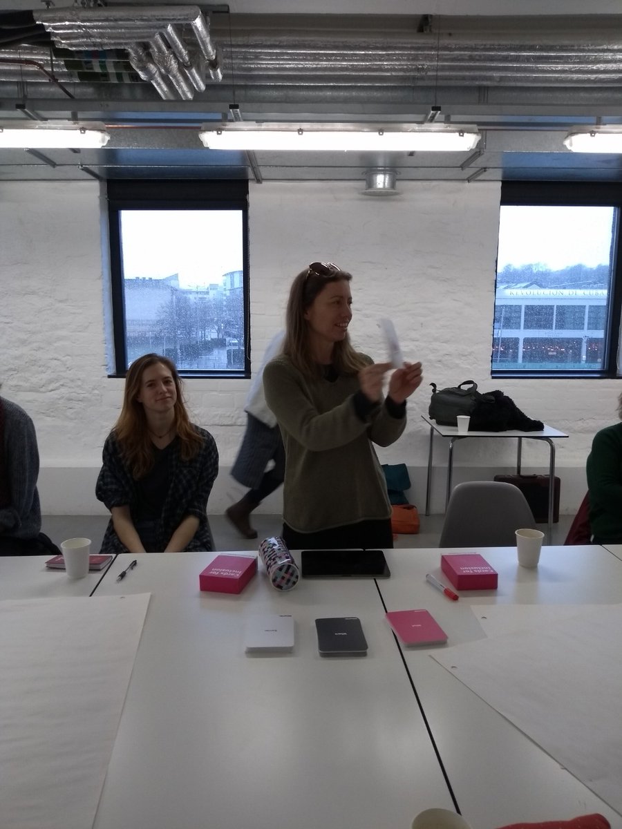 theatrebristol's tweet photo. We had a great time this morning at our #TBopenoffice session discussing the barriers we'd faced in the arts. Holly Thomas then facilitated a game of #cardsforinclusion where we developed creative solutions to barriers in various hypothetical contexts. https://t.co/N5ku4LgKve