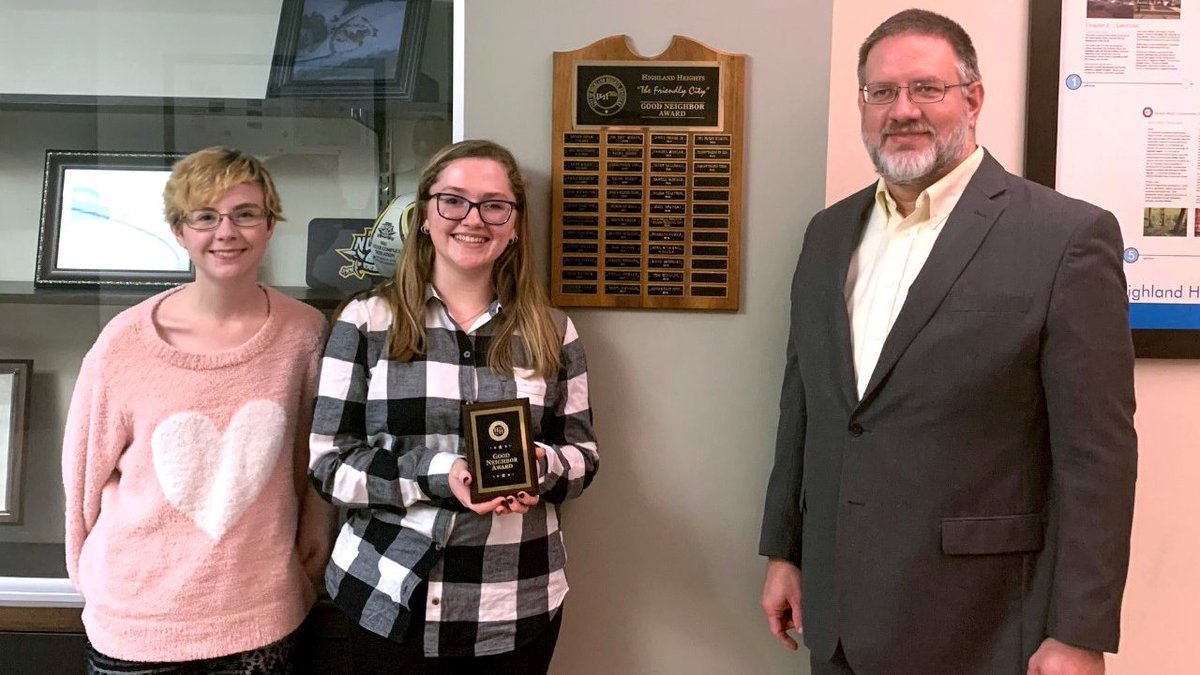 Students in the Honors College were awarded the Good Neighbor Award for their support in the Highland Heights community! 
nku.edu/news/2020/Janu…