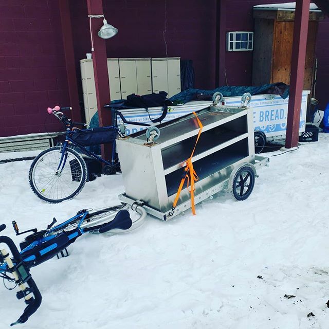 Everyone needs a friend with a truck... #bikesatwork #bikesmeanbusiness #notbread