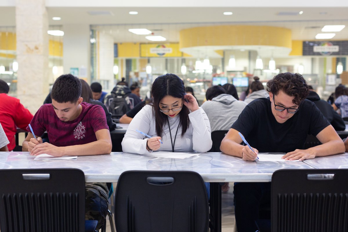 Three SWISD students taking surveys
