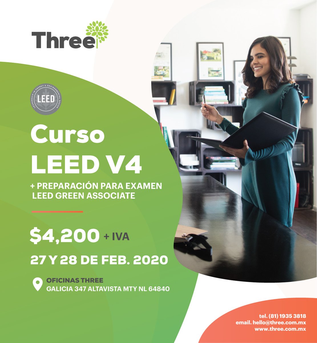 ThreeCM3's tweet photo. ¡Que no se te pase!
Seguimos con inscripciones para el siguiente Curso LEED v4 - Preparación para el Examen LEED Green Associate

Registro: https://t.co/9NZA0bd4Ho https://t.co/QQTs3dq2WL