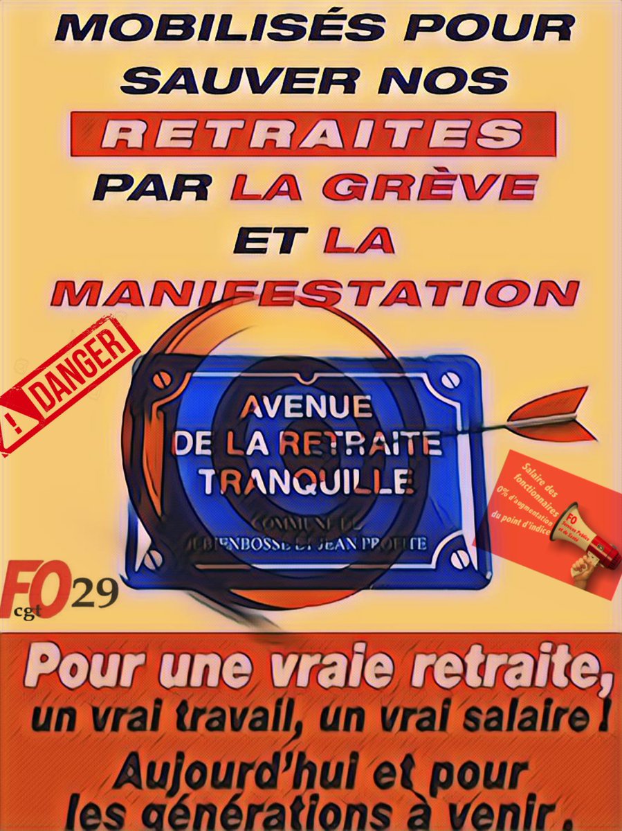 FOHIACT's tweet photo. 🛑 🆘️ #Retraites ℹ #UDFO29 #Bretagne #Finistère #FORCEOUVRIÈRE #Manifestation #GRÈVE #ActionsSyndicales
#28Janvier2020 #29Janvier2020🔴✊
Mobilisation générale ❗ https://t.co/uV1UN6pUc6