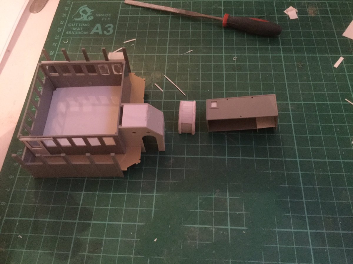 tiffanyszoneuk's tweet photo. Plasticard arrived and Iโve been able to fill in some gaps on the corvette wheelhouse. Test fitting the floor as well as added some cabin doors on runners. #revell #flowerclasscorvette https://t.co/yZXlKM7fJa