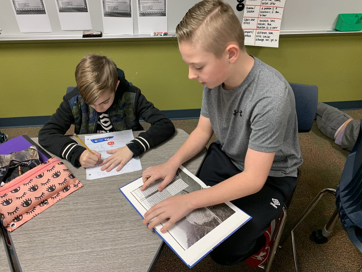 CESAukerCrew's tweet photo. Today we moved from just gathering facts about our extreme weather focus to synthesizing our research through our thoughts in writing and sketching.  #WeAreCESCowboys #GCISDHumanities @CESCowboys https://t.co/DM02A7Rv6e