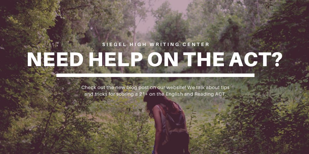 Need help on the ACT? The new blog post by Breanna Edwards is for you! Check out our tips and tricks for scoring high on the English and Reading ACT. #P2BASS <a href="/SiegelHighStars/">Siegel High School</a>
