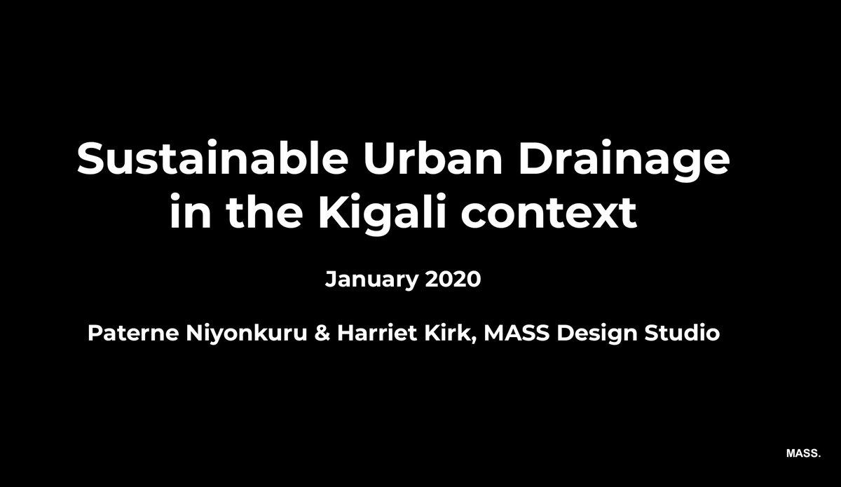 Paterne Niyonkuru, Civil Engineer, @MASSDesignLab, shares perspectives on drainage systems and flooding vulnerability in #Kigali.

#GreenDrinks