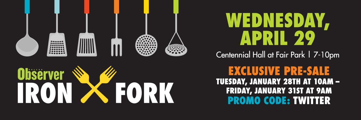 ObserverMKTG's tweet photo. Ring the alarms! #IronForkDAL has officially started. 

Grab your exclusive pre-sale tickets using promo code: TWITTER 

Purchase your tickets here→ https://t.co/9cgJYZvZLg https://t.co/9Jxemhb7AH