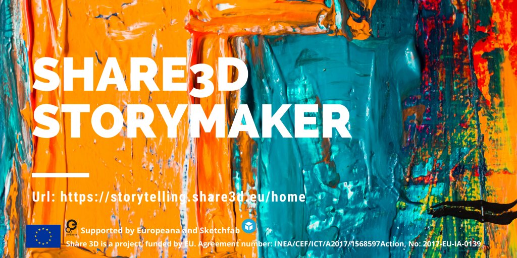 Check out @Share3d_Eu Storymaker tool that we are involved in. It allows expert & non-expert end users to reuse content from @Europeanaeu, @Sketchfab & other sources to create stories. share3d.eu/storytelling-t… #heritage #GLAM #museums #musetech #culture #Share3D #EUproject