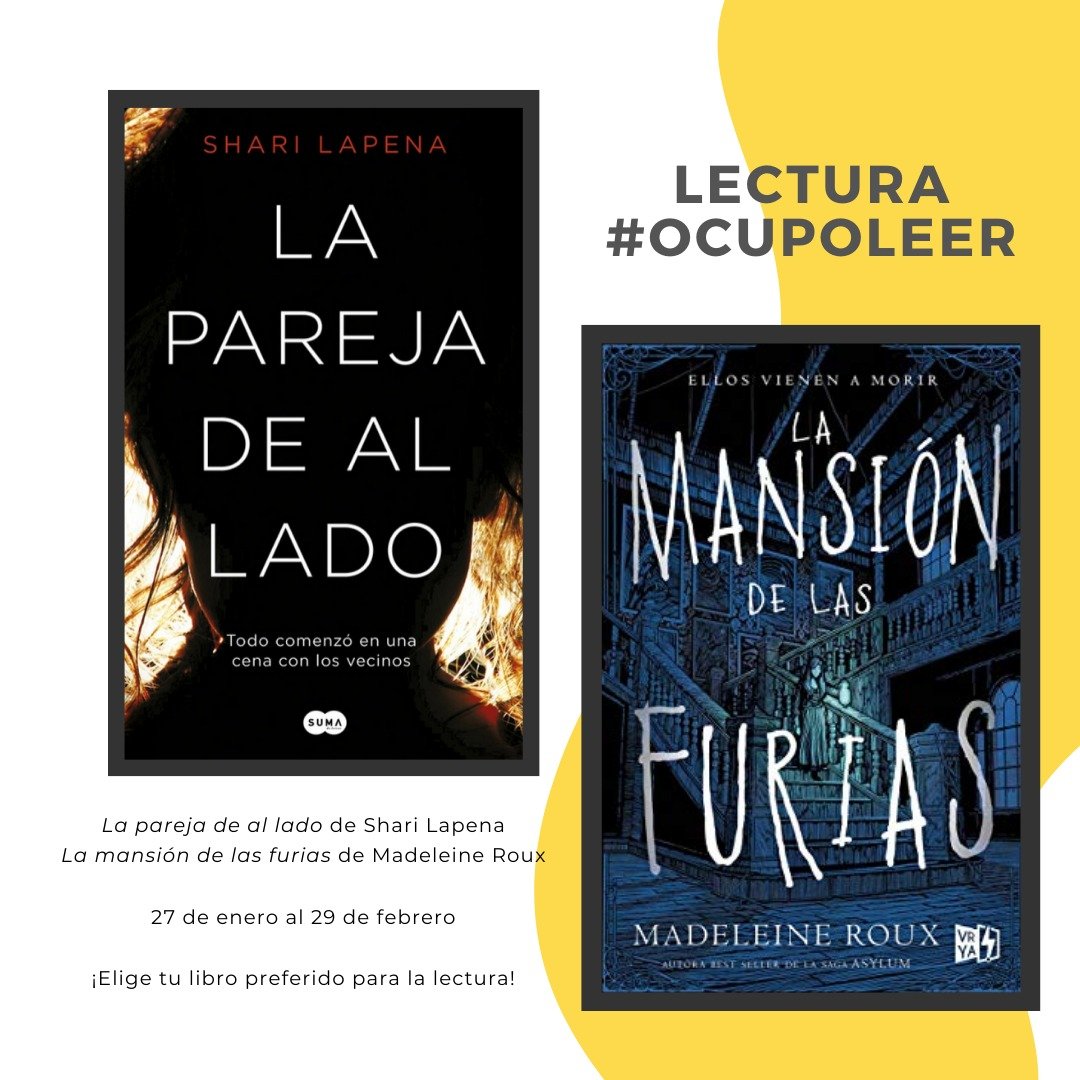 OcupoLeer's tweet photo. ¡Estamos de vuelta✨! En esta ocasión hemos elegido dos libros como nuestras próximas lecturas. ¡Elijan su favorita! #OcupoLeer https://t.co/T2zg6WrNNP