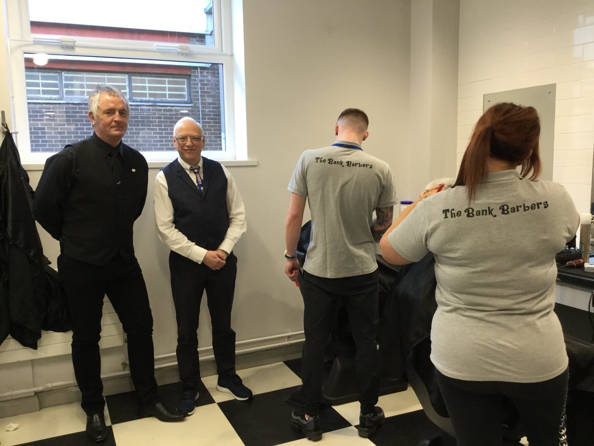 Thanks to Grand Master Barbers Sam Arthur &amp; Tony Copeland who visited Hydebank yesterday to judge a barbering competition.  It gave the young men and women in our care the opportunity to showcase the skills they have learned from our partners <a href="/bfastmet/">Belfast Met</a>.  #rehabilitation