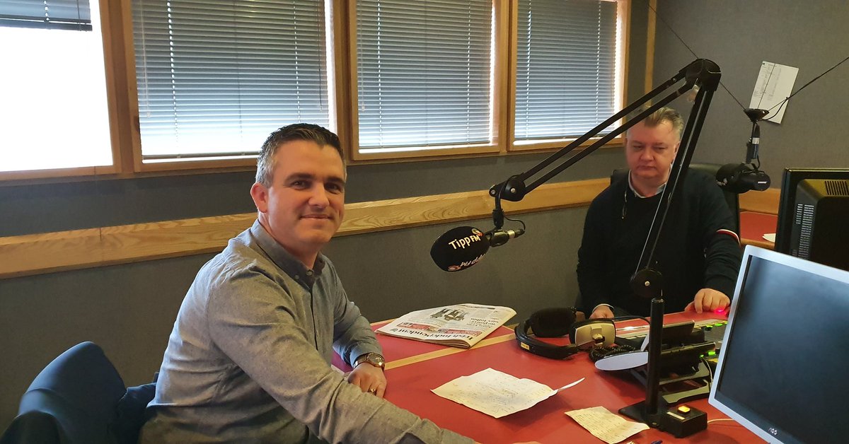 garretahearn's tweet photo. Really enjoyed the opportunity with Fran Curry on Tipp FM this morning to outline the reasons why i believe i can serve the people of Tipperary well in Dail Eireann. #GoWithGarret https://t.co/38QFEn1VXv