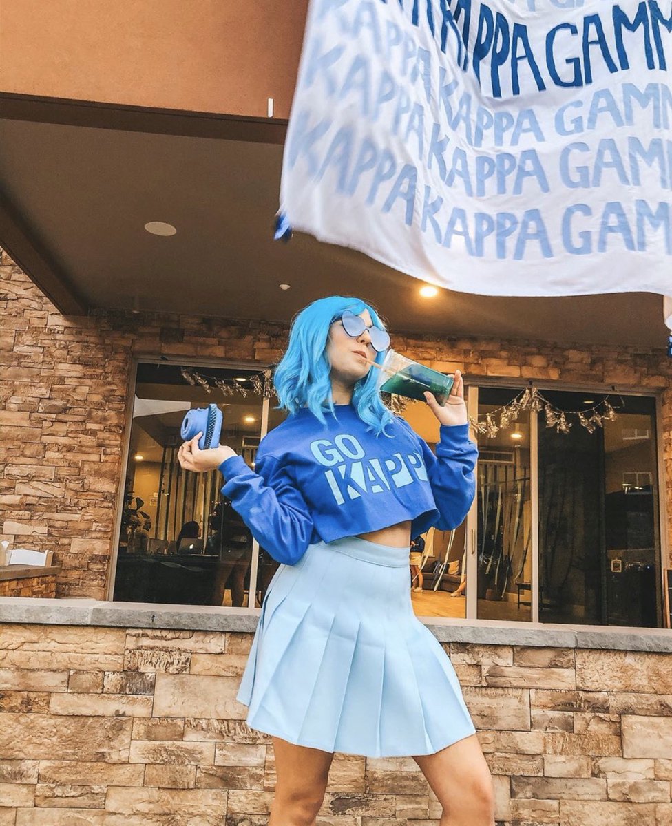 no more bid day blues! 💙🦋 <a href="/asu_kappa/">Arizona State ΚΚΓ</a> in custom #AliandAriel