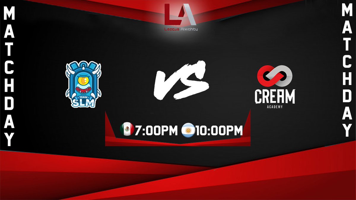 #MatchDay

Hoy se enfrenta el líder del grupo 3 contra uno de los equipos invitados, estamos seguros de que será un buen partido.

<a href="/SLamochila/">SLM Zerocool</a> 🆚 @Cream_AcademyGG 

⏰ 19:00 🇲🇽 | 20:00 🇵🇪 | 22:00 🇦🇷