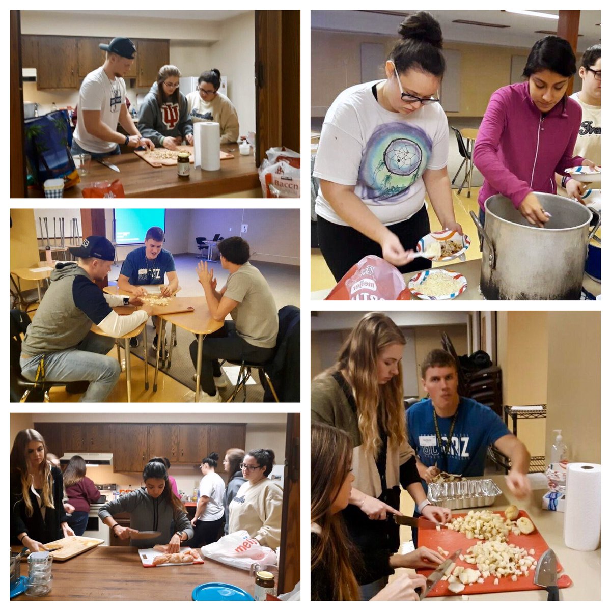 FCPsychDept's tweet photo. Day 2 of PIVOT: soup making and suitcase packing. #FCPivot #LearningInAction #HandsOnLearning #LiberalArts #FranklinCollege https://t.co/r1VjGbCgs6