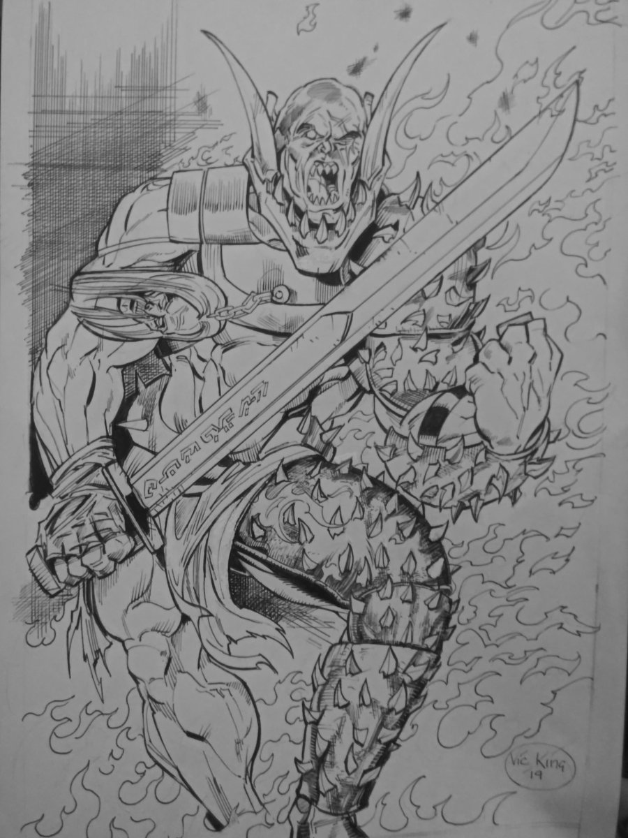 VicKingArt's tweet photo. 🔥🔥🔥Tuesday Sale🔥🔥🔥
      Any one piece for $50 or
               $120 for all 3 . 
Boba Fett. 11x17 
DoomFate trading card. 11x17 
Werewolf cover art.  11x17

DMs are open #ComicsGate #ArtistOnTwitter #StarWars #DoomFate #HorrorFamily
#Werewolf https://t.co/I0fSBDP8zo