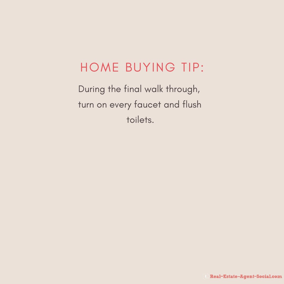 Hey #Homebuyers! Here's a tip for your #finalwalkthrough: