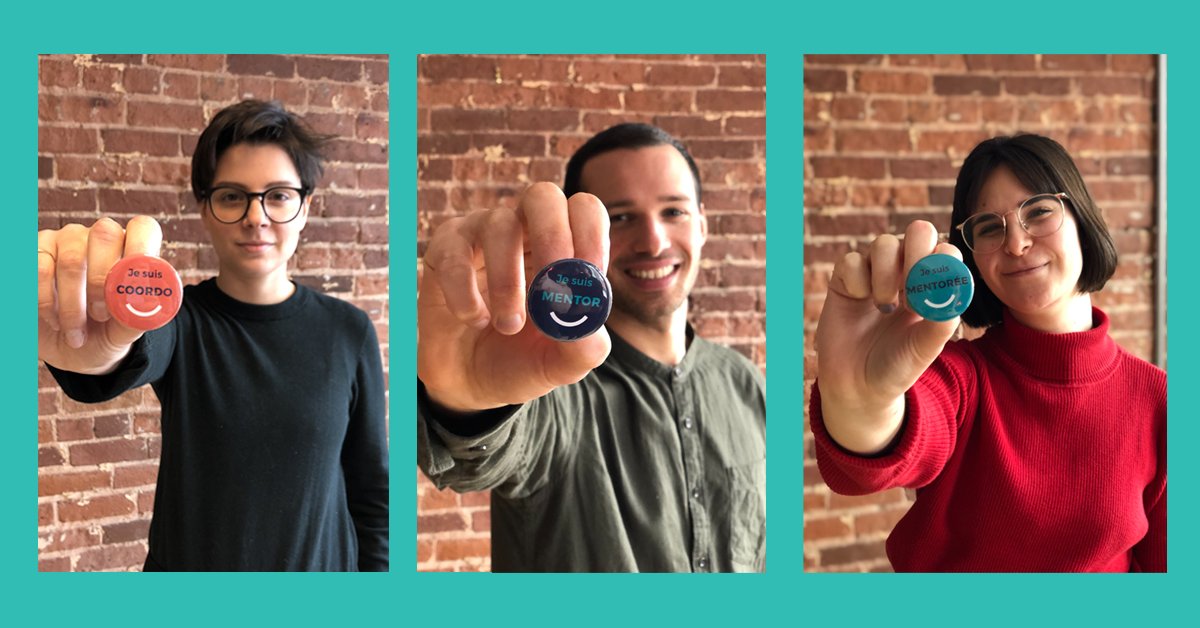 Show your color at the Mentoring Forum! Are you a mentor, a mentee or a program coordinator? 
Drop by Elo's kiosk or Espace Mentorat to pick up your badge.