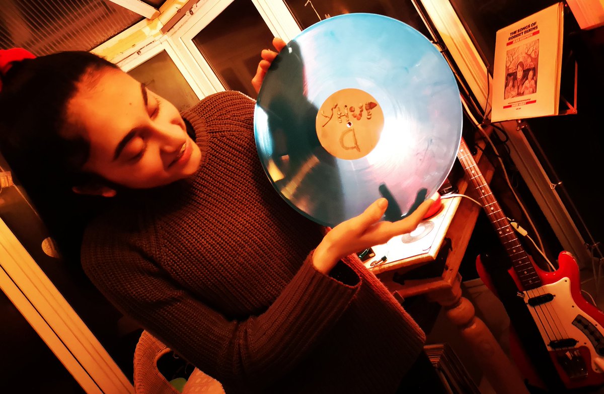 FuturePilotAKA's tweet photo. Radhika exploring the gorgeous blue marble vinylian adventure #Return toY'Hup. Meditations on the works of Ivor Cutler with #citizenbravo  #raymondmacdonald + friends. Honoured to have performed tamboura on Shoplifters with Ray , Radhika @StrandedAstron1 @StrandedAstron2 https://t.co/EG1mnNRc3J