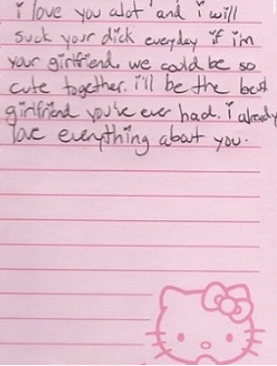 Recently Weiss received this note.. or more so found it in her locker, which shocked her to be honest
Partially that someone took the time to write this..

But mostly because of what it was written on