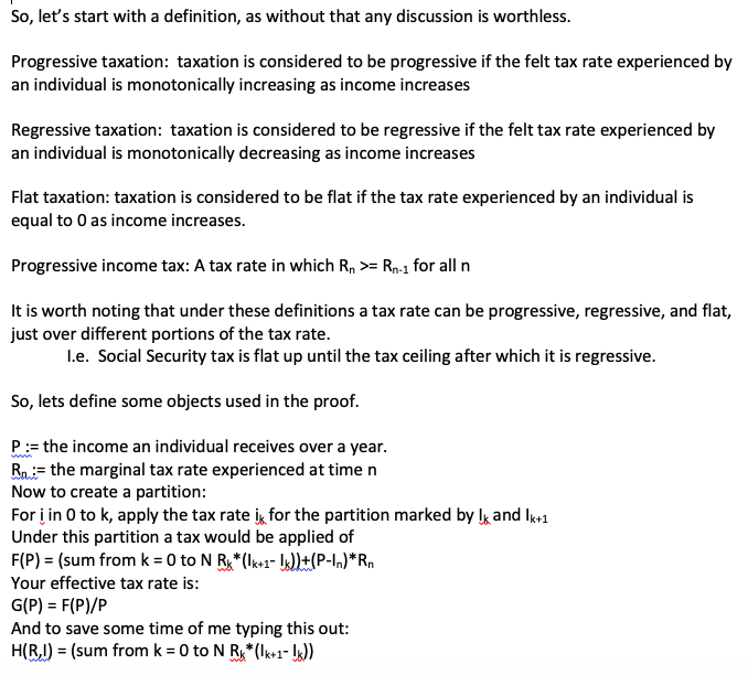 JordanLurking's tweet photo. I’ve been in enough discussions with the #YangGang where they have claimed a payroll tax is actually regressive.  And since they are the #Math people, I figured I’d put my degree in mathematics to good use.  So, I created a comprehensive proof on the subject. https://t.co/jhhW8mG70d