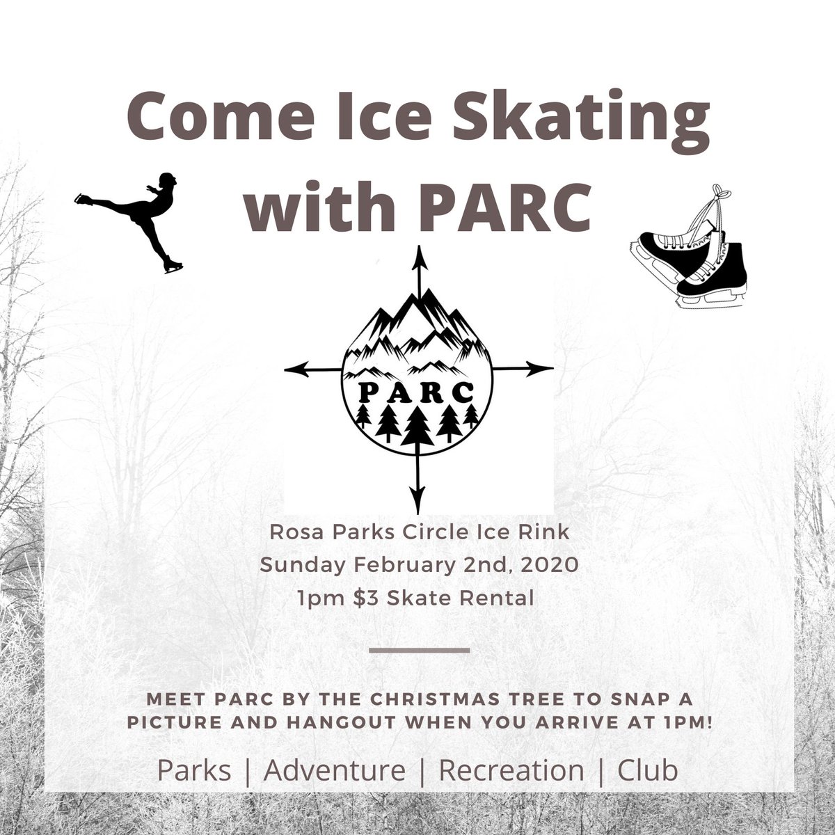 Hope to see everyone there! Anyone is welcome!!! We will be meeting at the Christmas tree at 1pm!