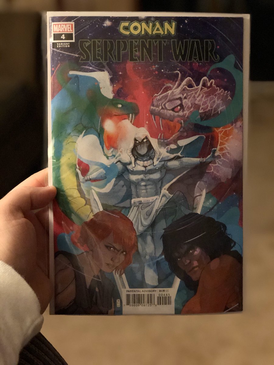 g_linwood's tweet photo. @reelcomics @MikeNickellsCB @Chuck7810 @comicconjohn @InnsmouthTide @ComicsBookcase @ComicsFred @JJRwrites @comics_read Read #serpentwar 3 and 4, not a bad series, naturally I got my best friends, @cjwardart variant cover 010/500 011/500 #my500comicgoal #Marvel https://t.co/XechiCi2HI