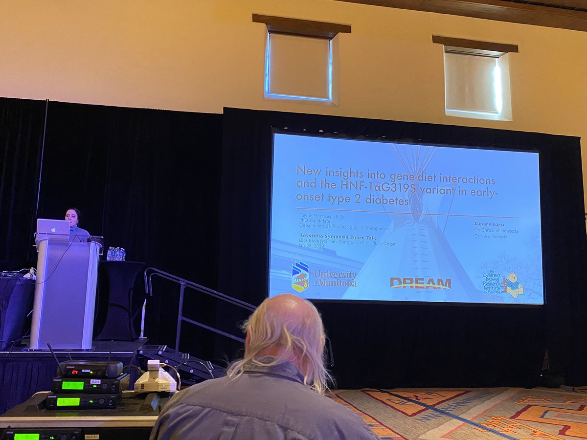 annagloyn's tweet photo. Up next and wrapping up this afternoons GWAS in islets session is @TaylorMorriseau who is treating us to an update on the HNF1A G319S variant which is specific to the Oji-Cree population #KSislet20 https://t.co/01sH0sKXCI