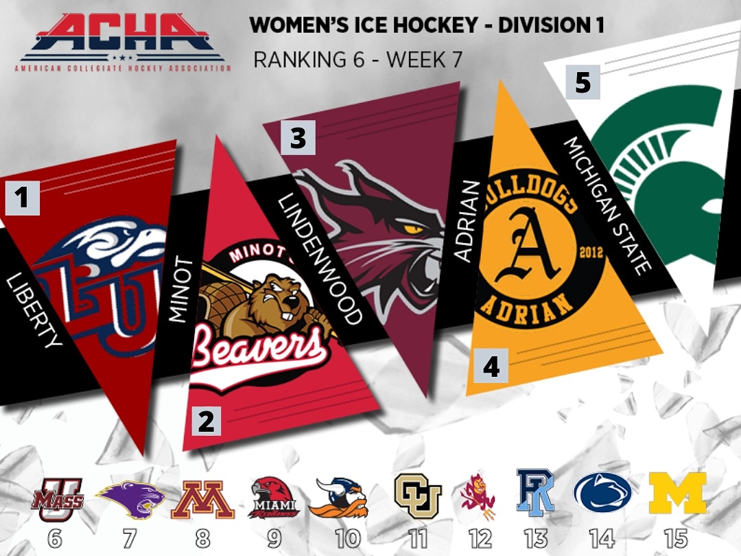 achawomensd1's tweet photo. Ranking #6 is live: @LU_WD1Hockey holding strong to the No. 1 spot. We have a new No. 2 with @MSUBeaversWHKY taking that spot. Where did your team land this ranking??? https://t.co/1MwFb84eOG
