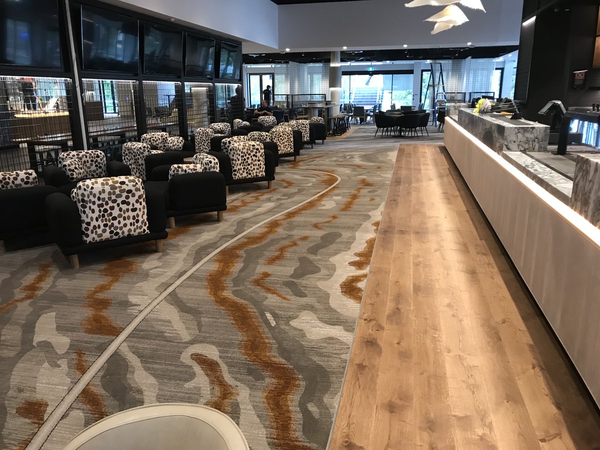 Custom Axminster with 29 meter patter repeat and engineered timber are a lovely combination, we installed this last year and are really proud of the outcome. #brintons #carpet #architects #flooring