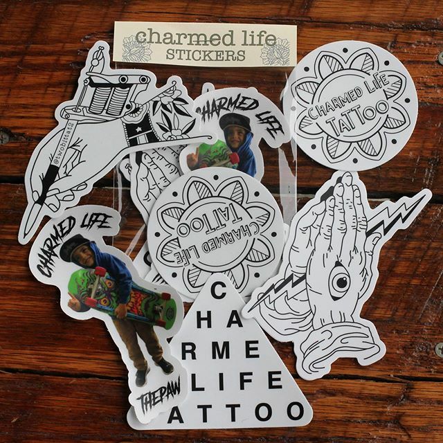 Charmed Life Tattoo on X: "Sticker pack now available in shop. $5.  Available online soon. https://t.co/rM0UP0iUK5 https://t.co/ryNIONVq7K" / X