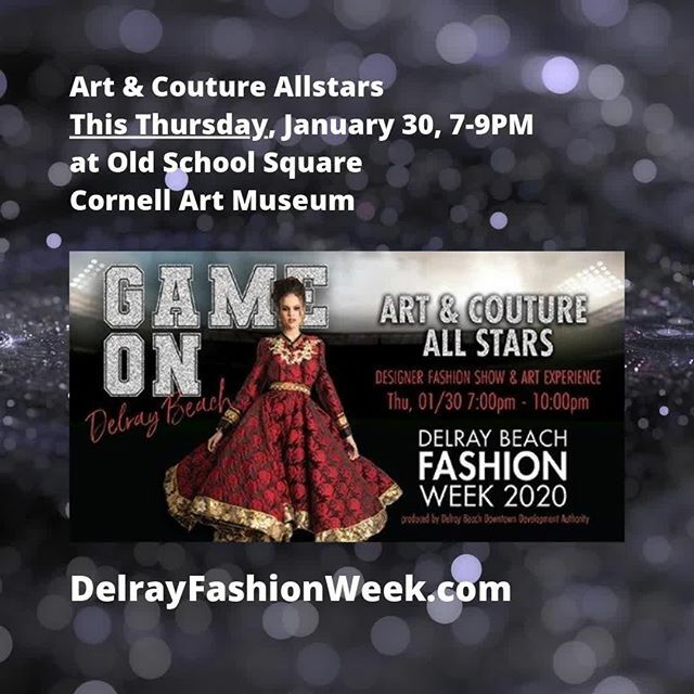 TasteFlorida's tweet photo. This Thursday - Art &amp; Couture Allstars at Delray Beach Fashion Week!⁠
Thursday 1/30, 7-9PM at Old School Square Cornell Art Museum⁠
Includes: Couture Runway Show, Museum Cocktail Reception, and Meet &amp; Greet with Designers!⁠
⁠
Proceeds benefit Old Sch… https://t.co/C1naqBVGfa https://t.co/iWXxHYk7sY
