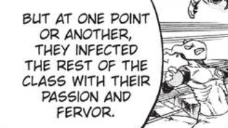 At the provisional license exam, when Aizawa was giving his class 1a speech, he says Bakugou is one of the two that inspires the class even though he's not popular, he acknowledges that Bakugou's drive is infectious to the people around him.