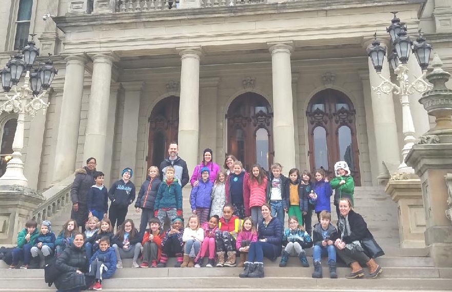 A2Eberwhite's tweet photo. EBW 3rd graders had a fantastic trip the State Capitol today...including time on the floor and even having an equal pay for women petition signed! @A2schools https://t.co/uc9aG1ykkY