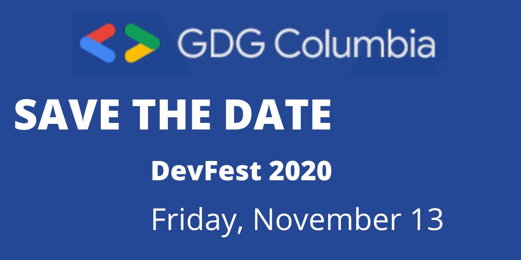 Save the date for DevFest 2020, November 13