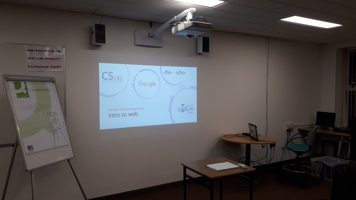 KQuille's tweet image. This evening CSinc.ie was in @SligoEdCentre introducing HTML and CSS. So great to see so many new faces for Junior Cycle coding!! With @googleeurope #GrowWithGoogle #EduGrants @WeAreTUDublin