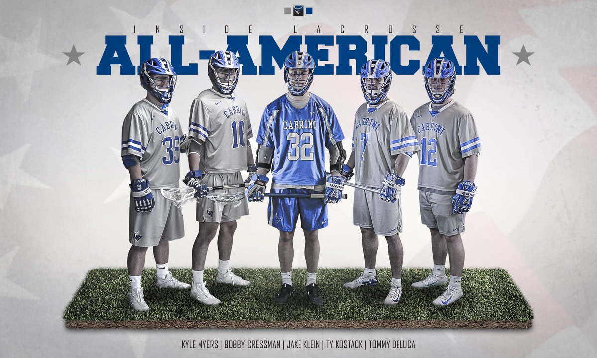 Congratulations to Tommy DeLuca (1st TM), Bobby Cressman (HM), Jake Klein (HM), Ty Kostack (HM), and Kyle Myers (HM) on being named <a href="/Inside_Lacrosse/">Inside Lacrosse</a> Preseason All-Americans! #GoCabrini #BestIsTheStandard