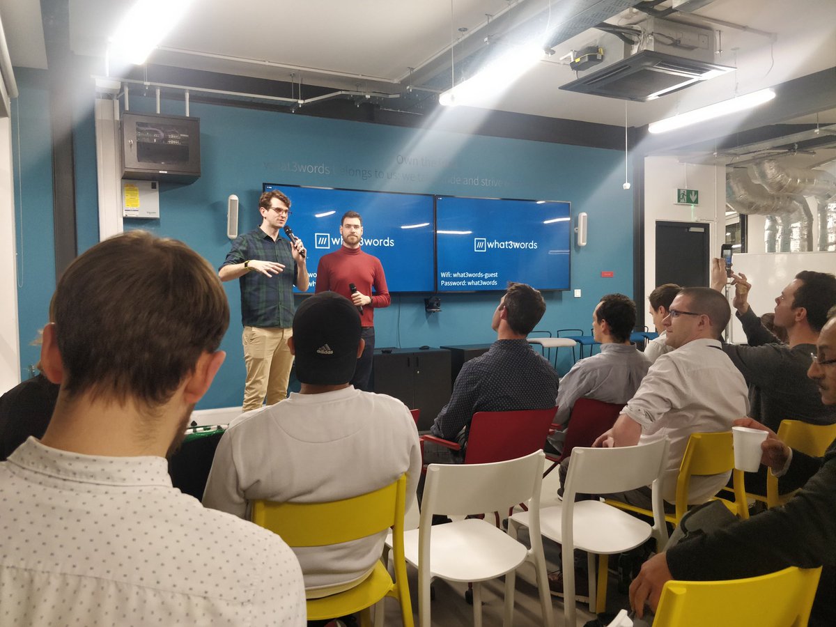 rabbit_andpork's tweet photo. Kicking off.. at #ldnbots with @what3words https://t.co/0FIRkCwToV