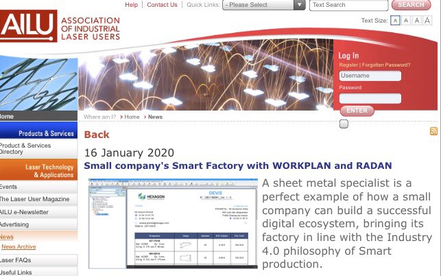 MEMBER NEWS: Laser subcontractor AFDL operates with between five and eight employees at any one time, and has installed the WORKPLAN MES job management solution, which connects seamlessly with its RADAN sheet metal CAD/CAM system. Read more here: ow.ly/E85V50xWU2a