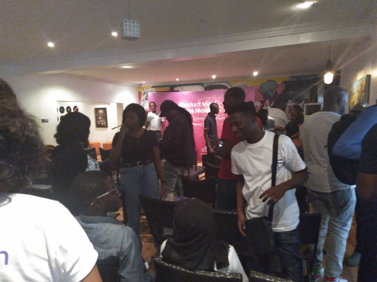 PiousGeek's tweet photo. Earlier today at #ProductHuntLagosMeetup sponsored by @enter5ive

#ProductHuntMeetup https://t.co/1HloV2x1GA