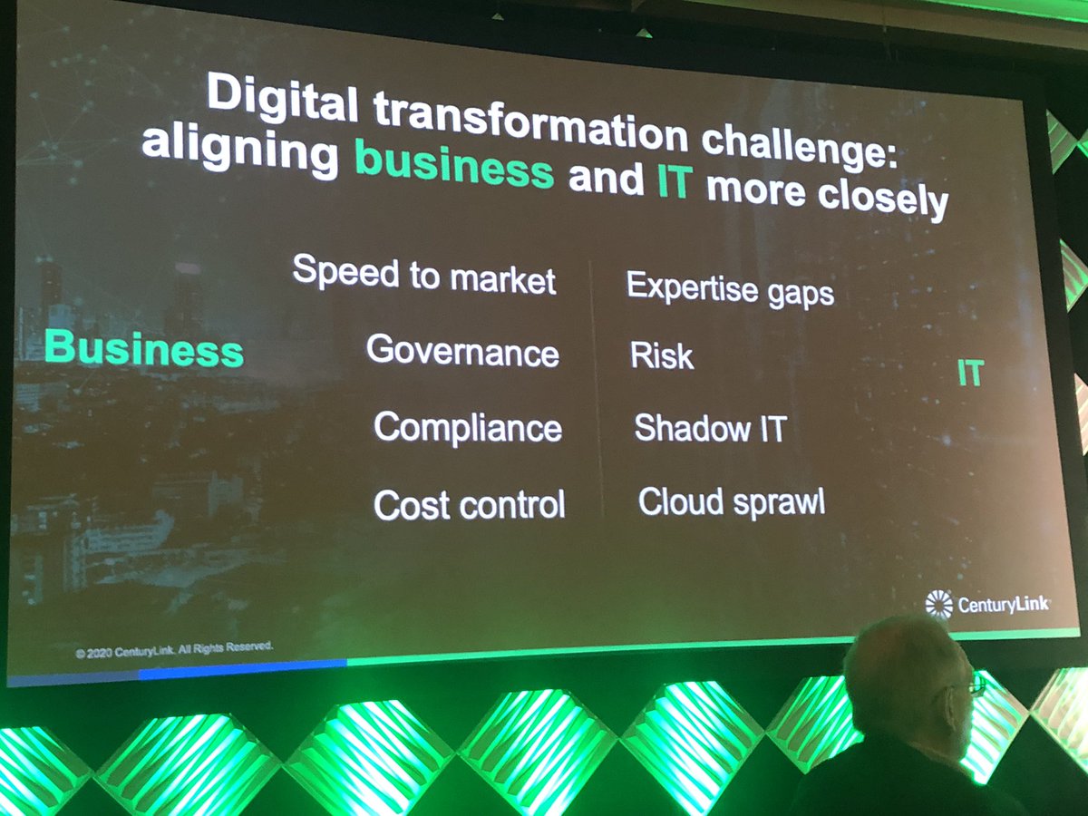 rspasquini's tweet photo. Paul Savill, SVP Core Network and Technology @CenturyLink, presents the challenge of aligning business and IT for digital transformation and @CenturyLink solutions that address central elements of the challenge #CenturyLinkAR https://t.co/IDEcyVw92i